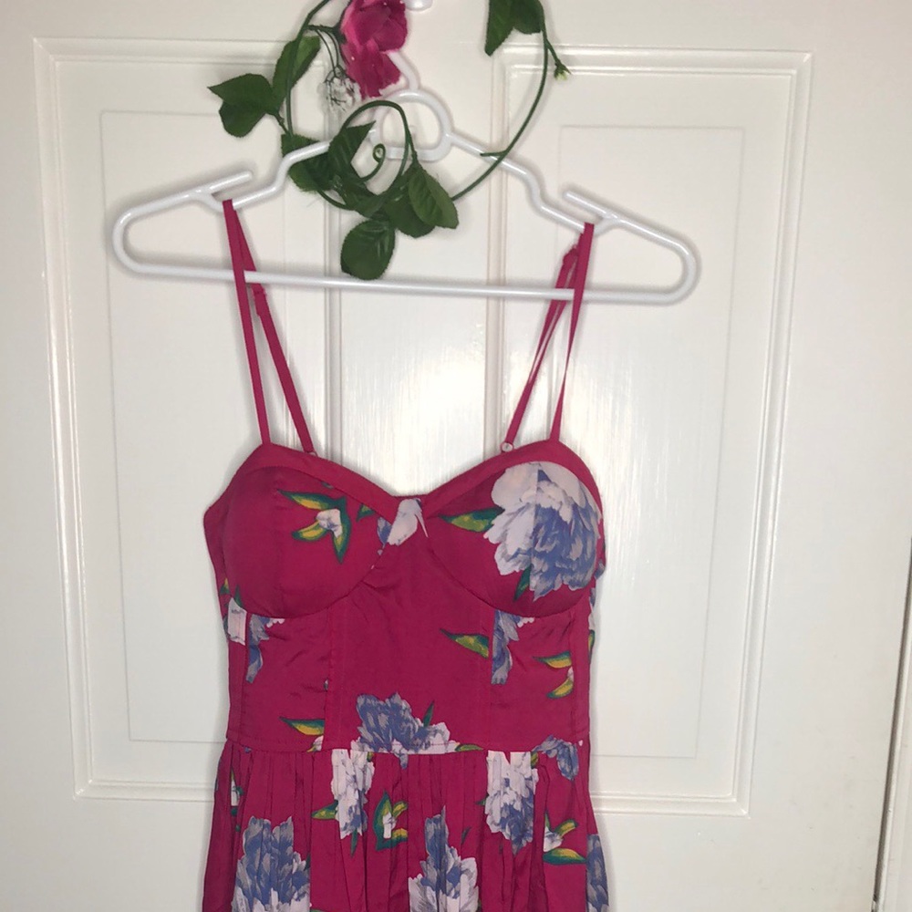 Beautiful Floral, Mini Dress (Pink)